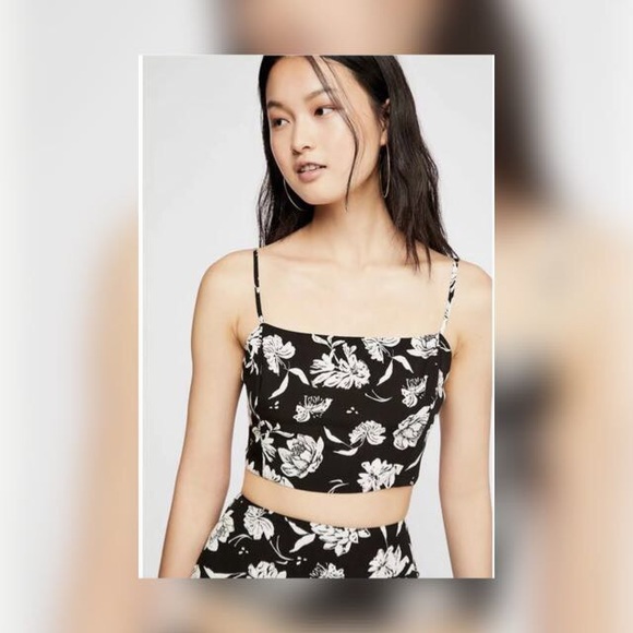 Free People I’ve Got A Feeling Floral Set Black L - Picture 3 of 4